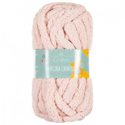 Gruba pluszowa włóczka 20 mm Chenille, 25,6 m, Pudrowy róż №3