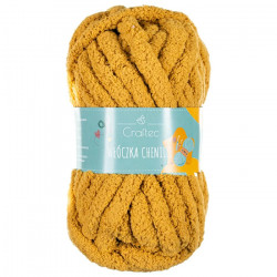 Gruba pluszowa włóczka 20 mm Chenille, 25,6 m, żółta №7
