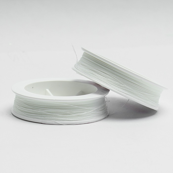 Nić hafciarska 0,1 mm 100 m - Nić jubilerska do haftu przezroczysto-białe