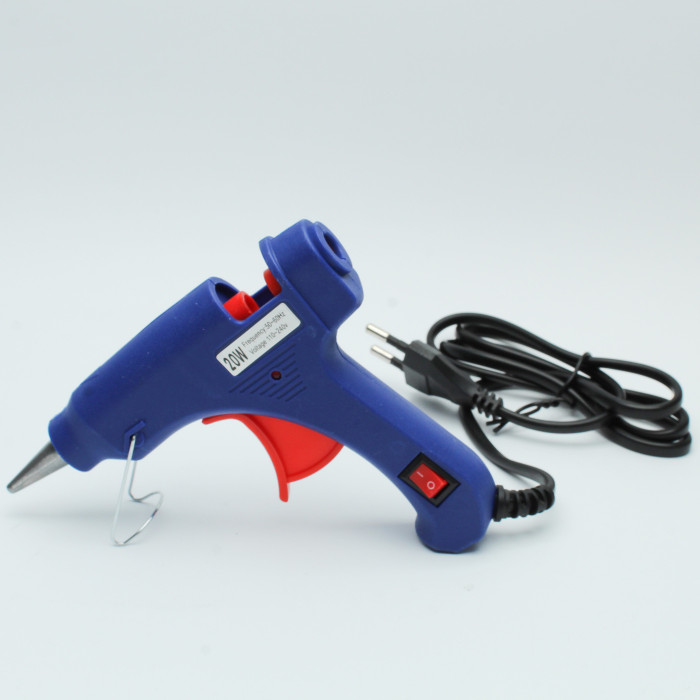 Pistolet do kleju na gorąco d=7 mm, 20W, mały, niebieski