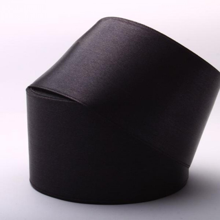 Wstążka satynowa Czarna 50mm Rolka 33 m.