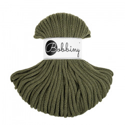Sznurek pleciony do makramy i szydełkowania Bobbiny 5 mm, 50 m, Awokado