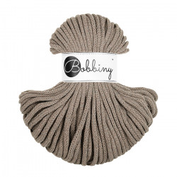 Sznurek pleciony do makramy i szydełkowania Bobbiny 5 mm, 50 m, Kawowy