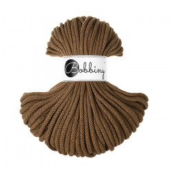 Sznurek pleciony do makramy i szydełkowania Bobbiny 5 mm, 50 m, Orzechowy