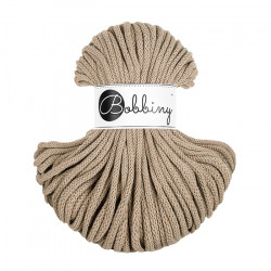 Sznurek pleciony do makramy i szydełkowania Bobbiny 5 mm, 50 m, Piaskowy