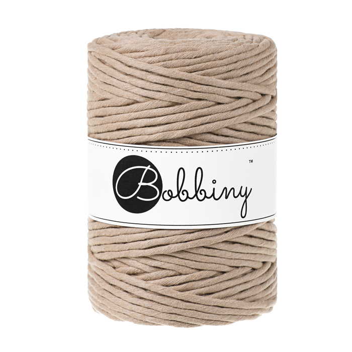 Sznurek do makramy Bobbiny 5 mm, 100 m, Piaskowy