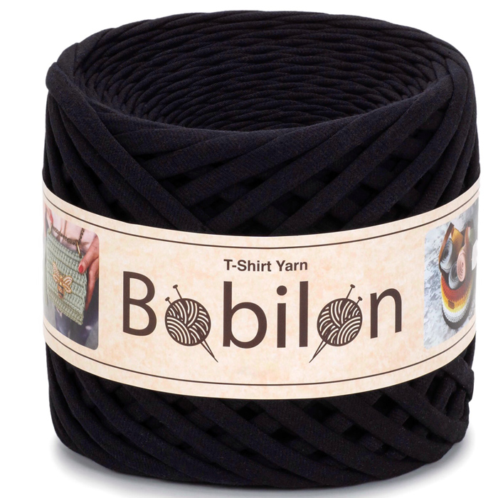 T-shirt Yarn Bobilon Maxi 9-11mm Black Passion