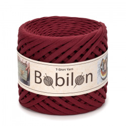T-shirt Yarn Bobilon medium 7-9 mm Burgundy