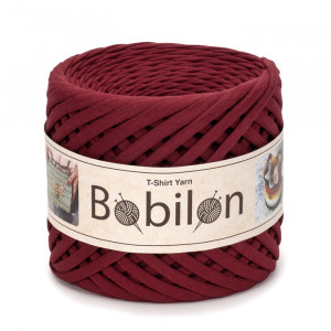 T-shirt Yarn Bobilon medium 7-9 mm Burgundy