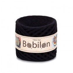 T-shirt Yarn Bobilon Mini 5-7 mm Black Passion