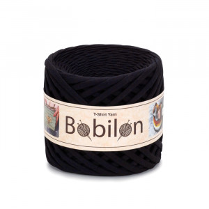 T-shirt Yarn Bobilon Mini 5-7 mm Black Passion