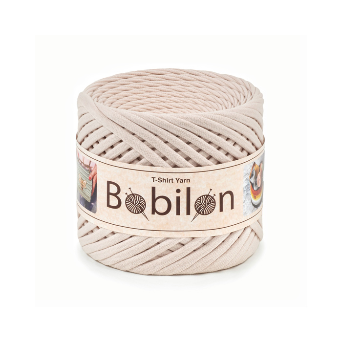 T-shirt Yarn Bobilon Mini 5-7mm Ivory