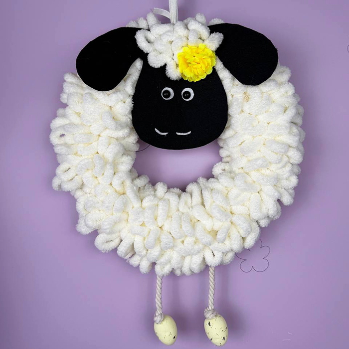 Wieniec wielkanocny Baranek d=28 cm