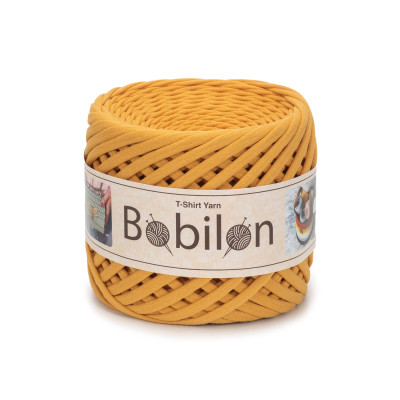 T-shirt Yarn Bobilon Mini 5-7 mm Mustard