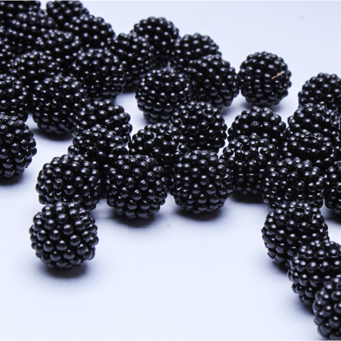 Koraliki Malinki Bayberry 12 mm аkrylowe Czarne