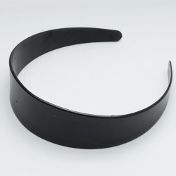 Baza Opaski do włosów 40 mm plastikowa - Czarna