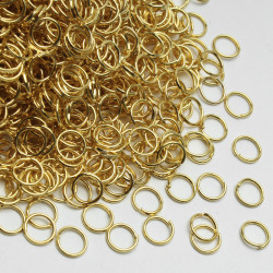 Ogniwka Kółeczka montażowe sprężynki d=6 mm 0,7 mm, metal - kolor złoto