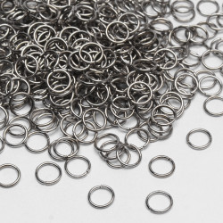 Ogniwka Kółeczka sprężynki d=6 mm 0,7 mm, metal - kolor ciemne srebro