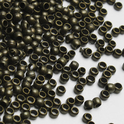 Zaciski Kulki Stopery 2 mm, metal - kolor brązowy