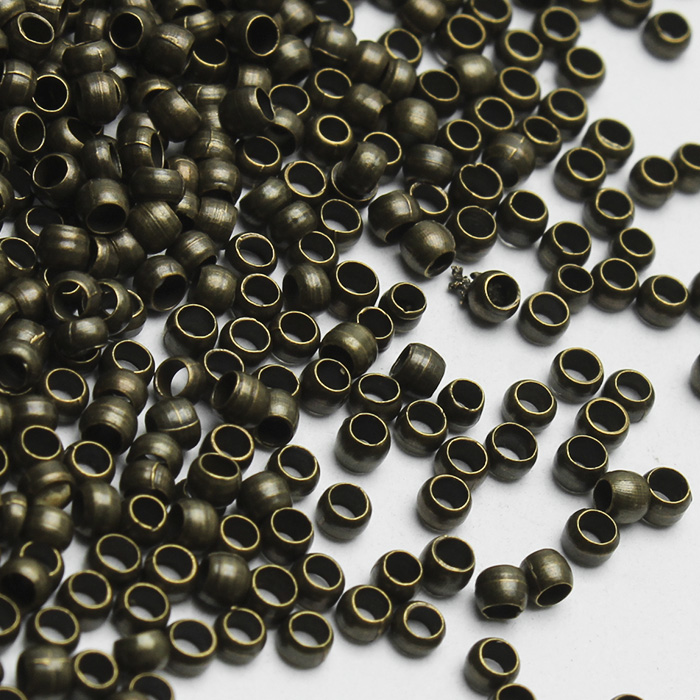 Zaciski Kulki Stopery 2 mm, metal - kolor brązowy