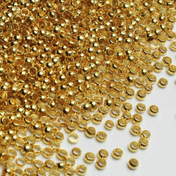 Zaciski Kulki Stopery 2 mm, metal - kolor złoto