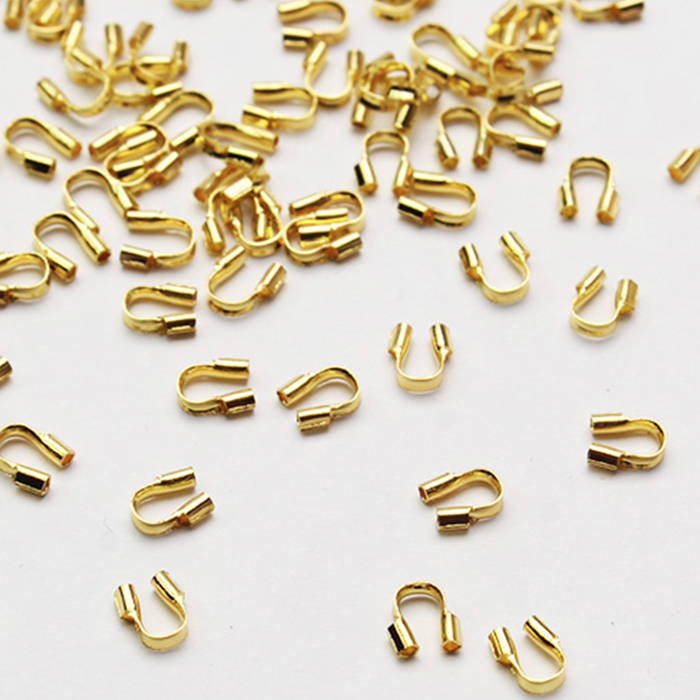 Zaciski Ochronne do linki, żyłki, sznurka 5 mm - kolor złoto