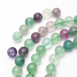 Fluoryt koraliki z kamienia 8 mm - kulka gładka