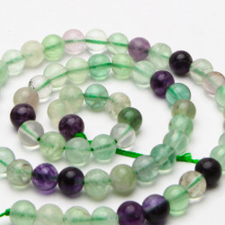 Fluoryt koraliki z kamienia 6 mm - kulka gładka