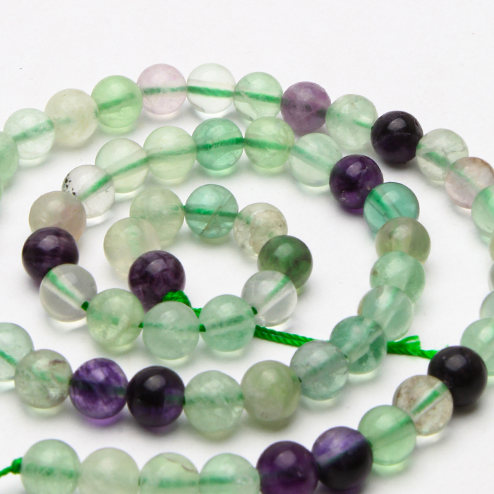 Fluoryt koraliki z kamienia 6 mm - kulka gładka