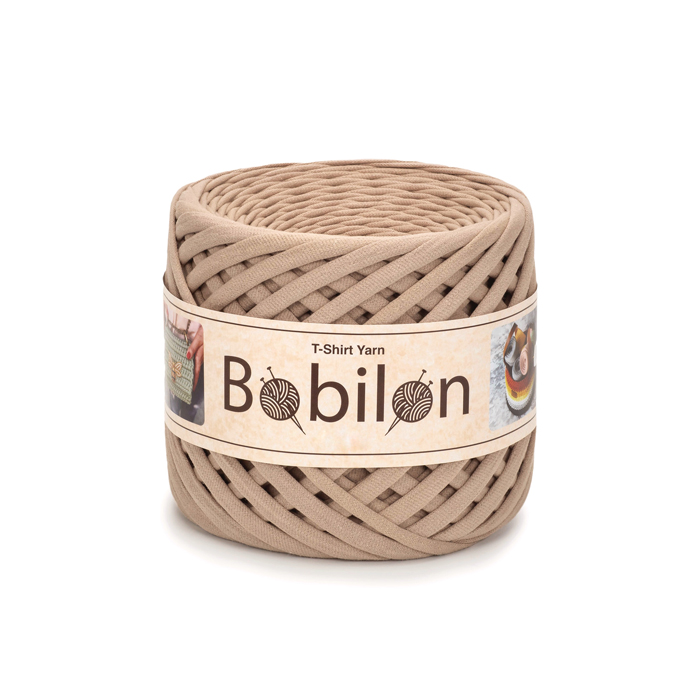T-shirt Yarn Bobilon Mini 5-7mm Caramel
