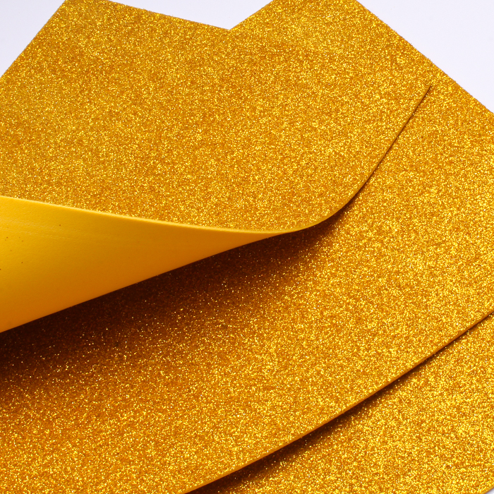 Pianka brokatowa dekoracyjna (Foamiran) 2 mm 20х30 cm Złota