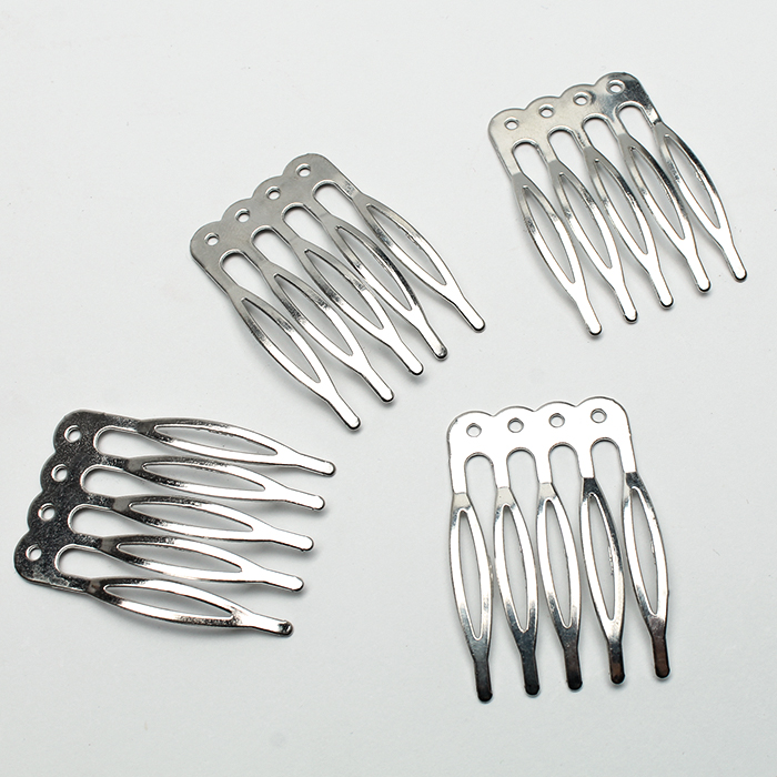 Grzebień do włosów, baza z metalu 40x27 mm