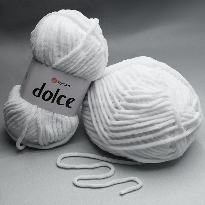 Włóczka YarnArt Dolce - 741 Biały 100g - 120m