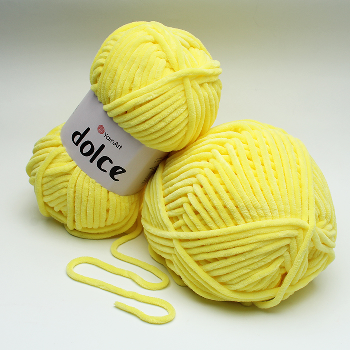 Włóczka YarnArt Dolce - 851 Żółty 100g - 120m
