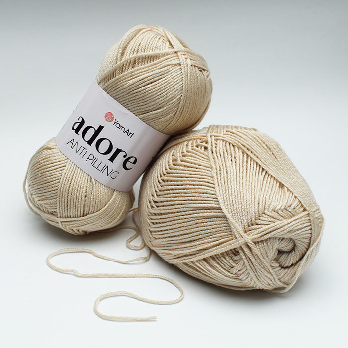 Włóczka YarnArt Adore AntiPilling - 335 Jasna Beżowa 100g - 280m