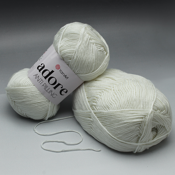 Włóczka YarnArt Adore AntiPilling - 341 Mleczna 100g - 280m