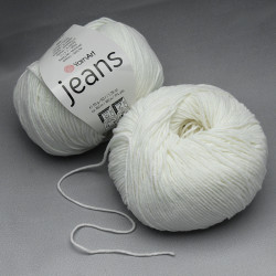 Włóczka YarnArt Jeans - 01 Biały 50g - 160m