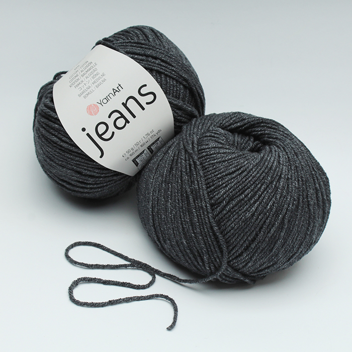 Włóczka YarnArt Jeans - 06 Grafitowy 50g - 160m