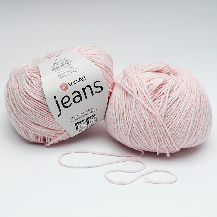 Włóczka YarnArt Jeans - 18 Jasny Różowy 50g - 160m