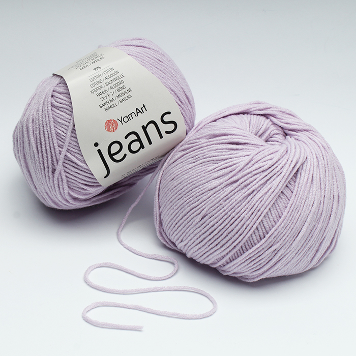 Włóczka YarnArt Jeans - 19 jasna lawenda 50g - 160m