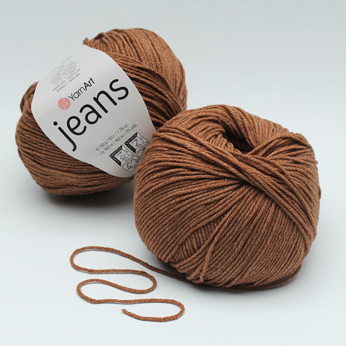 Włóczka YarnArt Jeans - 40 Jasny Brązowy 50g - 160m