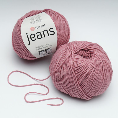 Пряжа бавовна з акрилом YarnArt Jeans(ЯрнАрт Джинс) №65 фрез(рожева) 50 гр., 160 м