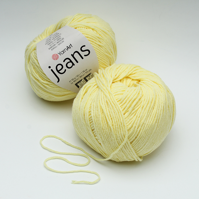 Włóczka YarnArt Jeans - 67 Żółty jasny 50g - 160m