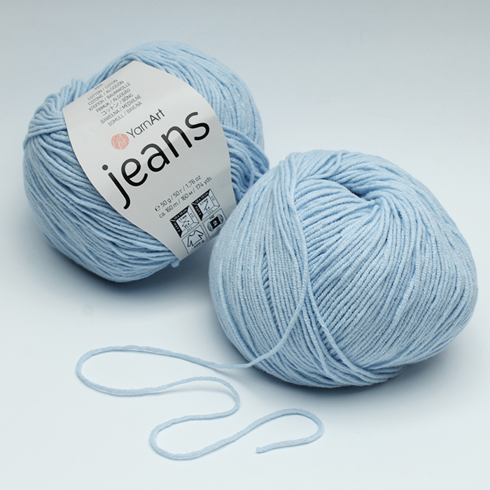 Włóczka YarnArt Jeans - 75 Jasny błękitny 50g - 160m