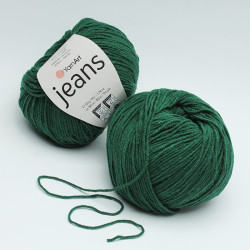 Włóczka YarnArt Jeans - 92 Zielony butelka 50g - 160m