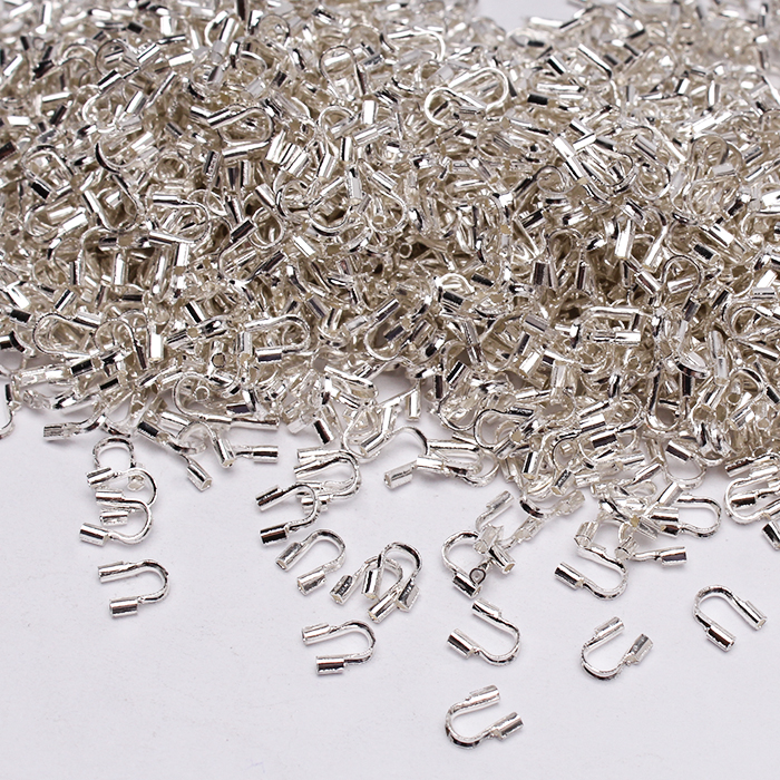 Zaciski Ochronne do linki, żyłki, sznurka 5 mm d=10 mm - kolor srebro