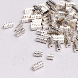 Zapięcie Skręcane do biżuterii 15 mm, d=4 mm, metal - kolor jasne srebro