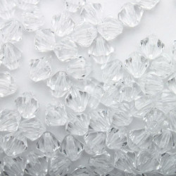 Koraliki przezroczyste Bicone akrylowe 8mm