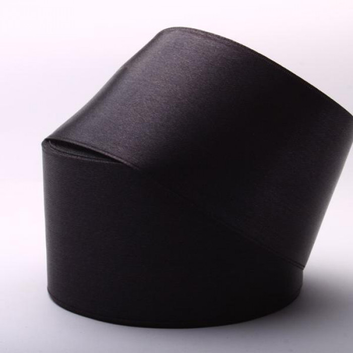 Wstążka satynowa Czarny 50 mm, odcięta na 3 metry     