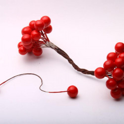 Sztuczna jarzębina ozdobna, Gładkie jagody d=12 mm